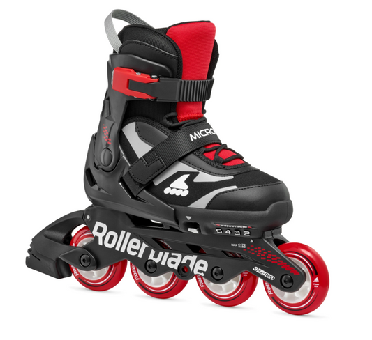 Microblade Red/Nero - Pattini regolabili per bambini