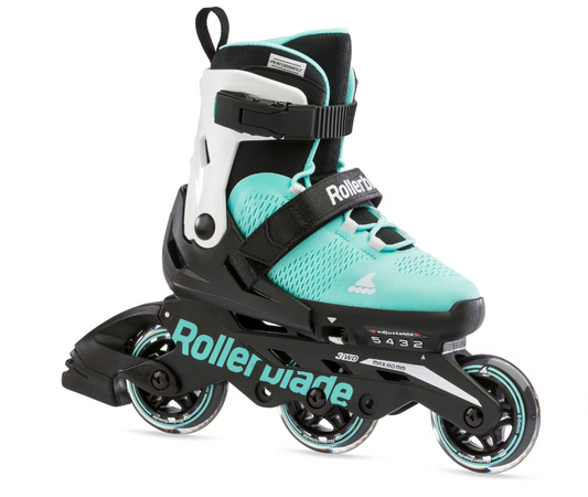 ROLLERBLADE MICROBLADE 3WD, ACQUAMARINA/BIANCO (Allungabili)
